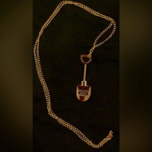 A$$HOLES LIVE FOREVER Limited Edition Gold Blow Party Shovel Pendant Necklace